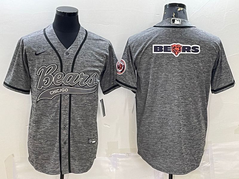 Men Chicago Bears blank hemp ash 2022 Nike Co branded NFL Jersey